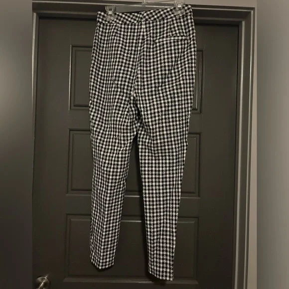 Zara hard to find rare black and white plaid 2 piece pants suit size medium - Picture 6 of 11